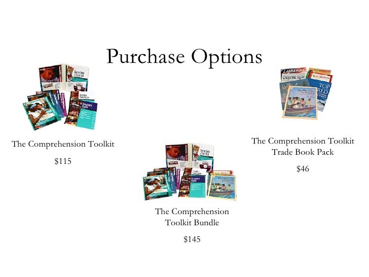 comprehension toolkit trade book pack